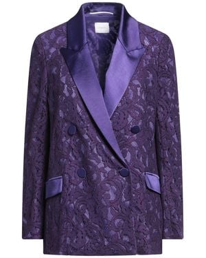 .., merci italia Blazer Polyester, Elastane, Cotton, Viscose, Polyamide - Purple