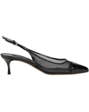 Sergio Rossi Court Shoes Leather, Textile Fibres - Black
