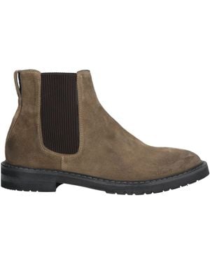 Moma Military Ankle Boots Leather - Brown
