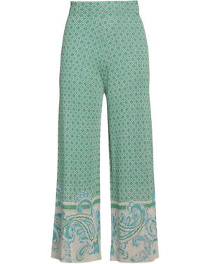 Liu Jo Trousers Viscose, Polyamide, Metallic Fibre - Green