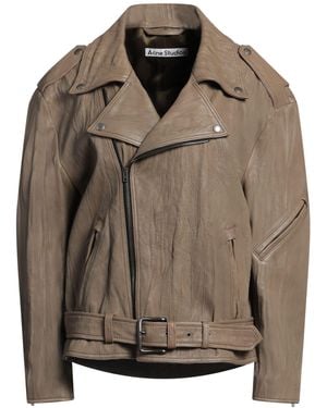 Acne Studios Khaki Jacket Lambskin - Brown
