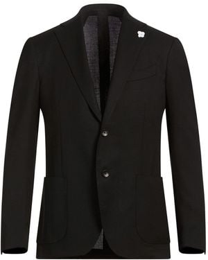 Lardini Blazer Polyester, Wool, Elastane - Black