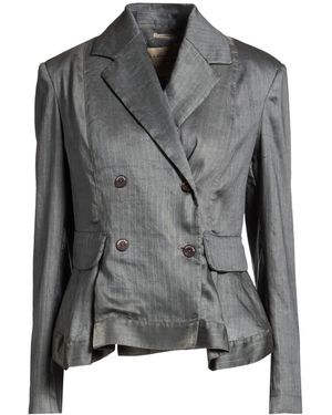ALESSIA SANTI Blazer Linen, Polyamide, Polyester - Gray