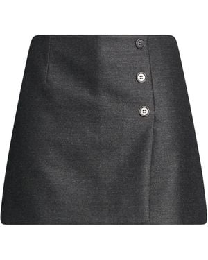 P.A.R.O.S.H. Mini Skirt Virgin Wool, Cashmere, Elastane - Black
