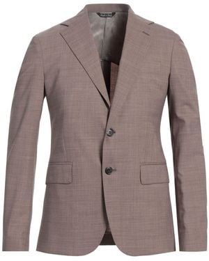 Brian Dales Khaki Blazer Polyester, Wool, Elastane - Brown