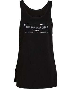 Maison Margiela Tank Top Viscose, Cotton - Black