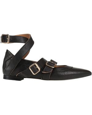 Elena Del Chio Ballet Flats Leather - Black