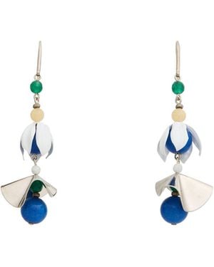 Isabel Marant Earrings Brass, Stone, Acrylic - White