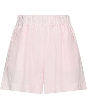 120% Lino Fuchsia Shorts & Bermuda Shorts Linen - Pink