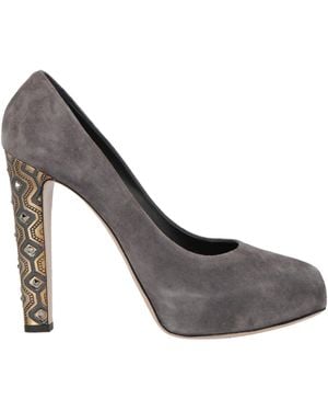 Le Silla Lead Court Shoes Leather - Grey
