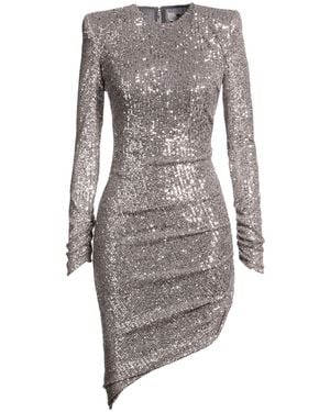 Elisabetta Franchi Midi Dress Polyester, Elastane - Grey