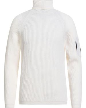 C.P. Company Ivory Turtleneck Wool, Polyamide - White