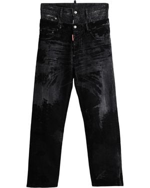 DSquared² Jeans Cotton, Elastane, Cow Leather - Black
