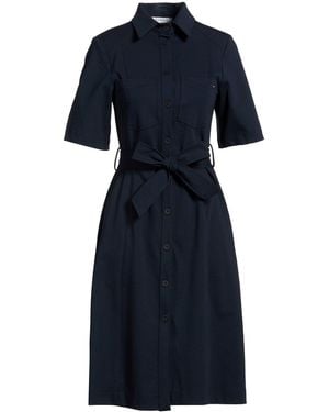 Kaos Midnight Midi Dress Cotton, Polyamide, Elastane - Blue