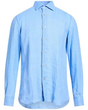 Mazzarelli Shirt Linen - Blue