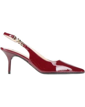 Love Moschino Burgundy Court Shoes Leather - Pink