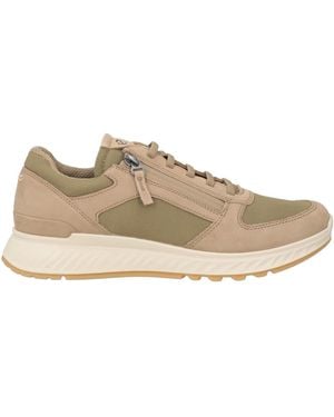 Ecco Military Sneakers Leather, Textile Fibers - Natural