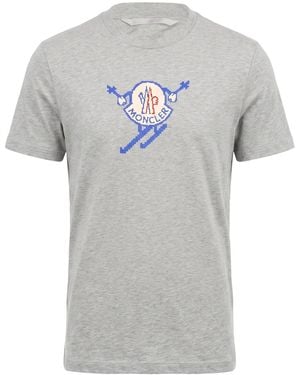 Moncler T-Shirt Cotton - Gray