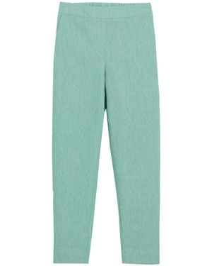 NANÀ ITALIAN HEART Light Trousers Polyester, Cotton, Linen - Green