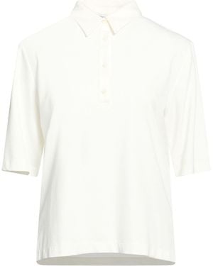 RUE DU BAC Ivory Polo Shirt Viscose, Polyamide, Elastane - White