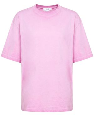 MSGM T-Shirt Cotton - Pink