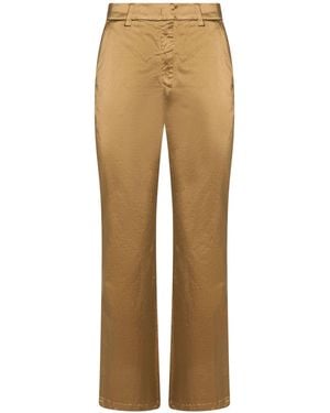 Department 5 Khaki Trousers Cotton, Viscose, Elastane - Natural