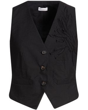 Brunello Cucinelli Tailored Vest Cotton, Polyamide - Black