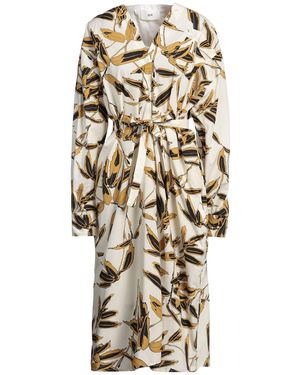 SOLOTRE Ivory Midi Dress Cotton - White