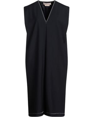 Marni Midnight Midi Dress Virgin Wool - Black