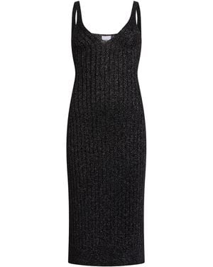 Le Volière Midi Dress Viscose, Polyester - Black