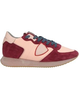 Philippe Model Light Trainers Textile Fibres, Leather - Pink