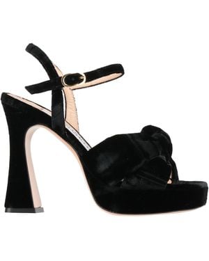 FRANCESCO SACCO Sandals Textile Fibers - Black