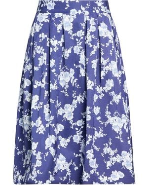 Carolina Herrera Midi Skirt Cotton, Viscose, Elastane - Blue
