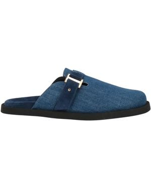 Iceberg Mules & Clogs Textile Fibers, Leather - Blue