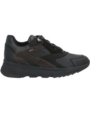 Geox Sneakers Leather, Textile Fibers - Black