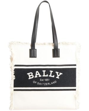 Bally Cream Shoulder Bag Textile Fibers - White