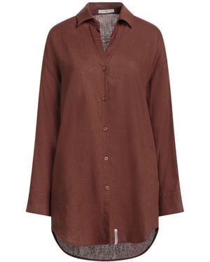hinnominate Shirt Linen, Viscose - Brown