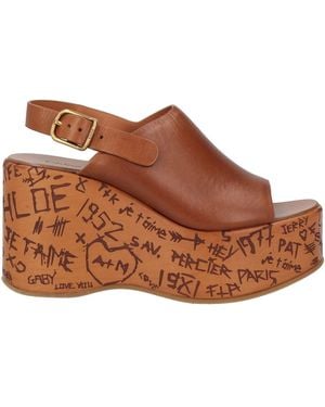 Chloé Sandals Leather - Brown
