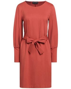 Cristina Gavioli Rust Mini Dress Viscose, Nylon, Elastane - Red