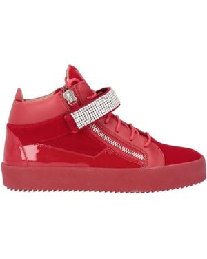 Giuseppe Zanotti Sneakers Textile Fibers, Leather - Red