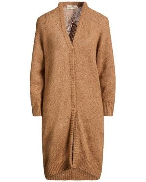 Bruno Manetti Cardigan Polyester, Polyamide, Alpaca Wool, Metallic Fibre - Brown