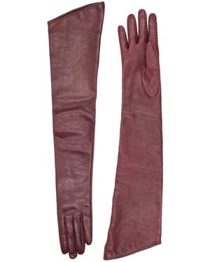 Gianvito Rossi Plum Gloves Soft Leather - Purple