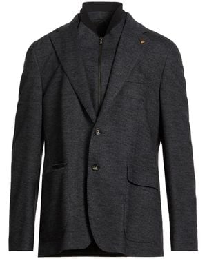 Sartoria Latorre Charcoal Blazer Virgin Wool, Cotton, Polyester - Black