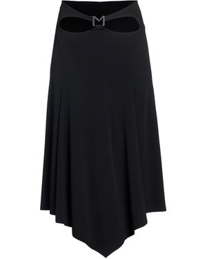 Mugler Midi Skirt Viscose, Elastane - Black