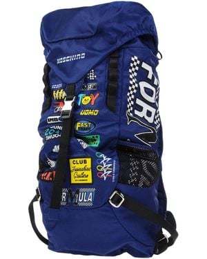 Moschino Midnight Backpack Textile Fibers - Blue