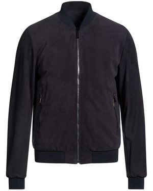 Moorer Midnight Jacket Leather - Blue