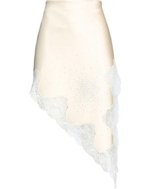 GIUSEPPE DI MORABITO Ivory Midi Skirt Polyester, Elastane - White