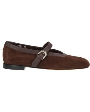 Doucal's Margaret Ballet Flats Leather - Brown