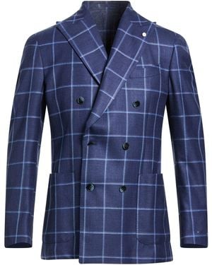 Luigi Bianchi Blazer Wool, Silk, Linen - Blue
