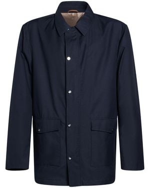 Luigi Borrelli Napoli Midnight Jacket Cotton, Polyester - Blue